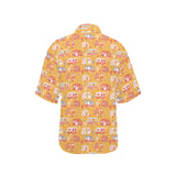 Camper Van Pattern Print Design 04 Women's All Over Print Hawaiian Shirt