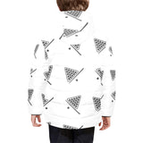Billiard Ball Pattern Print Design 03 Kids' Boys' Girls' Padded Hooded Jacket