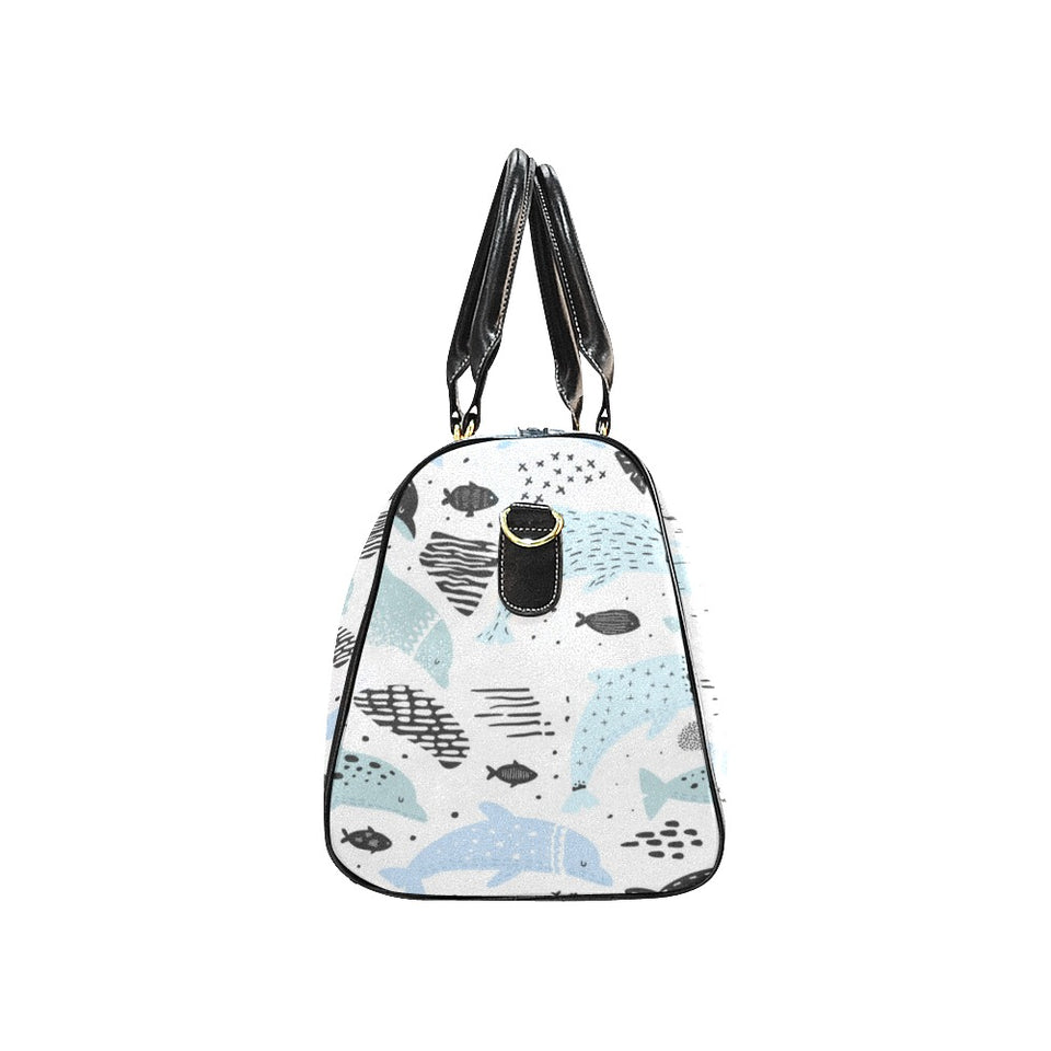 Cute dolphins Childish Style pattern Travel Bag