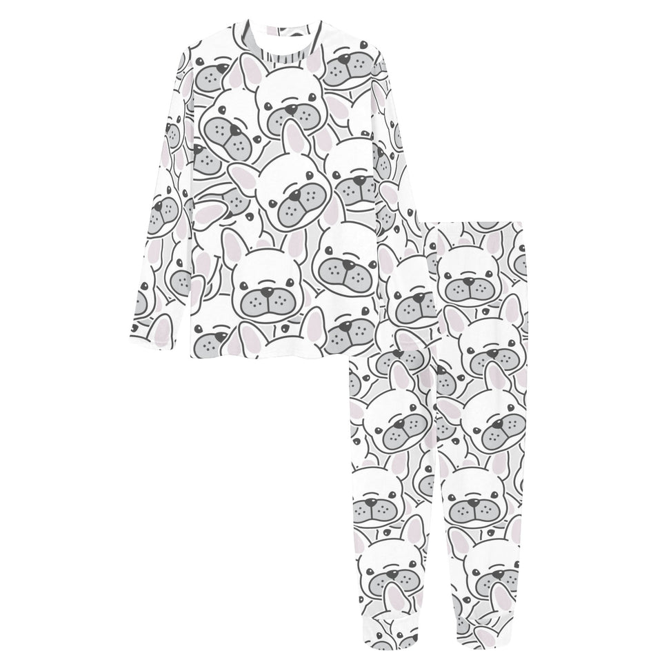 Cute french bulldog head pattern Women's All Over Print Pajama Set