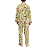 Guinea Pig Pattern Print Design 04 Men's Long Pajama Set