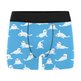 Cute sea lion seal pattern background Men's All Over Print Boxer Briefs Men's Underwear