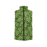 Green hop pattern Women's Padded Vest
