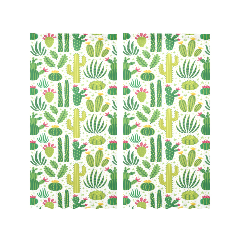 Cactus pattern copy Gauze Curtain