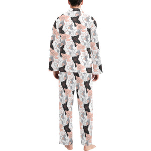 Pig Pattern Print Design 04 Men's Long Pajama Set