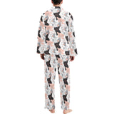 Pig Pattern Print Design 04 Men's Long Pajama Set