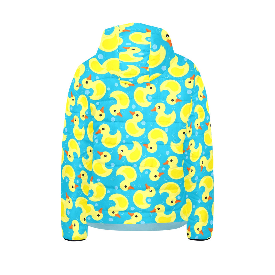 Duck Pattern Print Design 04 Kids' Boys' Girls' Padded Hooded Jacket