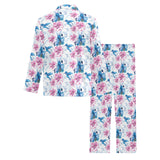 Hummingbird Pattern Print Design 02 Men's Long Pajama Set