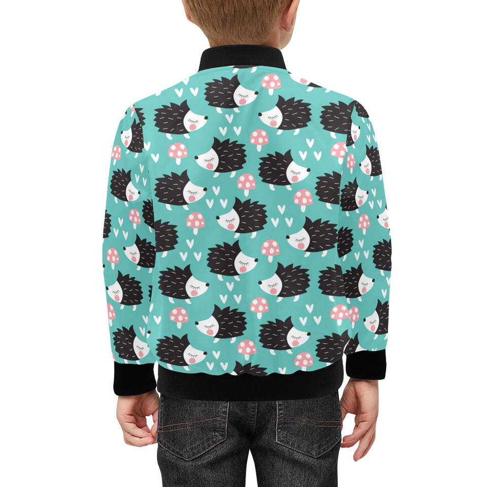 Hedgehog Pattern Print Design 03 Kids' Boys' Girls' Bomber Jacket