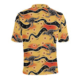 Kangaroo Australian aboriginal art pattern Men's All Over Print Polo Shirt