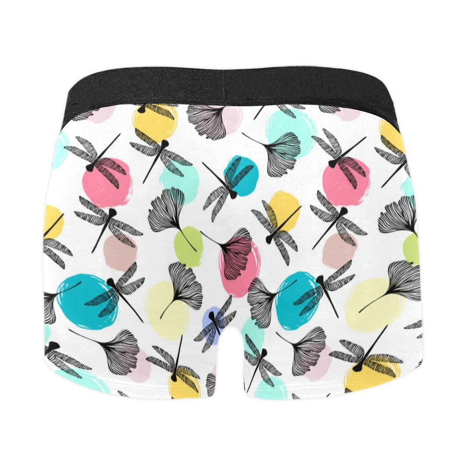 Dragonflies ginkgo leaves pattern Men's All Over Print Boxer Briefs Men's Underwear