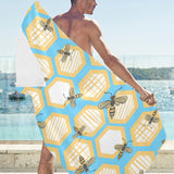 Bee honeycomb pattern Beach Towel