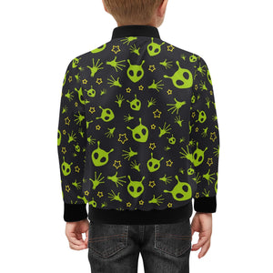 Alien Pattern Print Design 02 Kids' Boys' Girls' Bomber Jacket