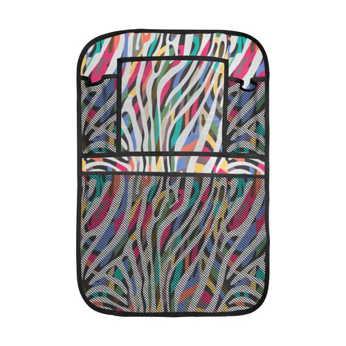 Colorful zebra skin pattern Car Seat Back Organizer
