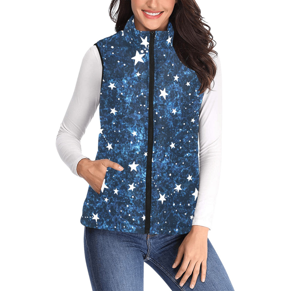 Night sky star pattern Women's Padded Vest