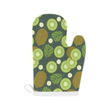 Whole sliced kiwi leave and flower Heat Resistant Oven Mitts
