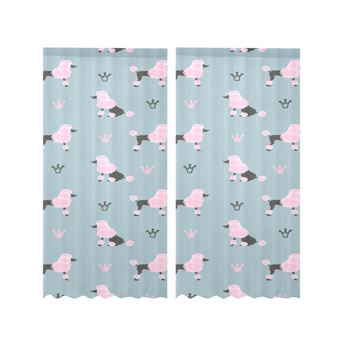 poodle dog pattern Gauze Curtain