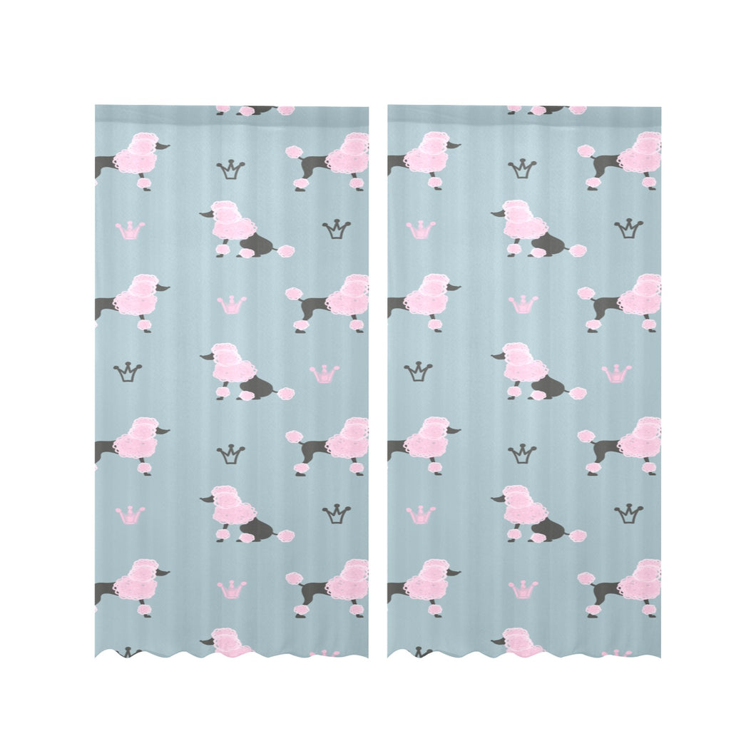 poodle dog pattern Gauze Curtain