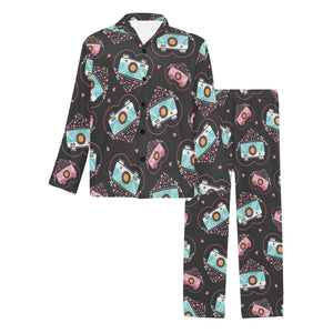 Camera Pattern Print Design 04 Men's Long Pajama Set