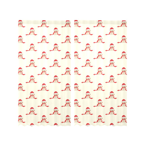 Golden Retriever Pattern Print Design 01 Gauze Curtain
