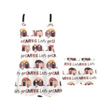 Camper Van Pattern Print Design 01 Chest Sexy Pleated Two Piece Swim Dress