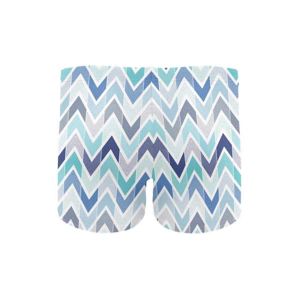 zigzag chevron blue pattern Men's Swimming Trunks