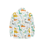 Cute funny kids dinosaurs pattern Men's Long Sleeve Polo Shirt