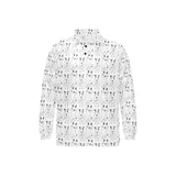 Bull Terrier Pattern Print Design 02 Men's Long Sleeve Polo Shirt