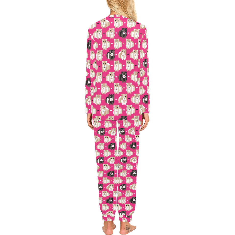 Guinea Pig Pattern Print Design 01 Women's All Over Print Pajama Set