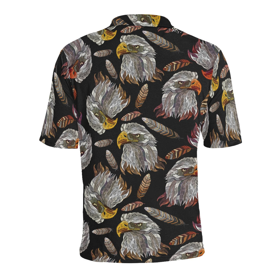 Eagle Pattern Print Design 05 Men's All Over Print Polo Shirt