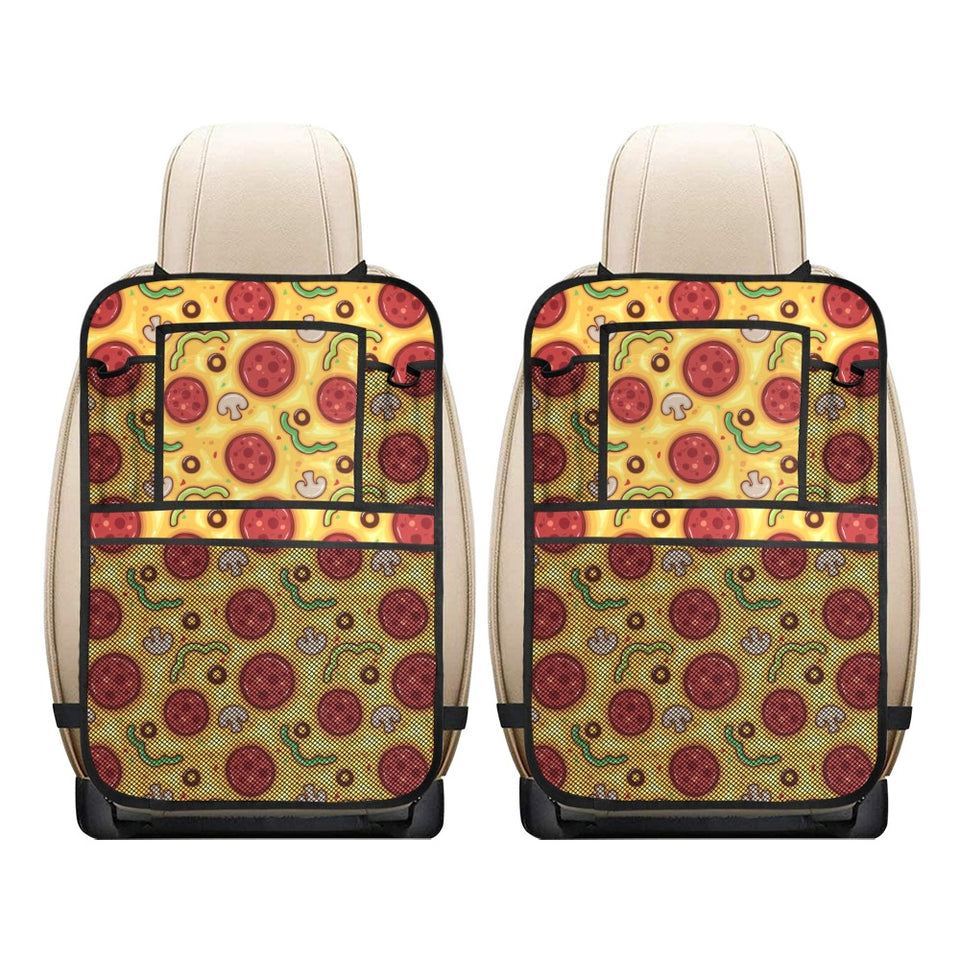 Pizza texture pattern Car Seat Back Organizer