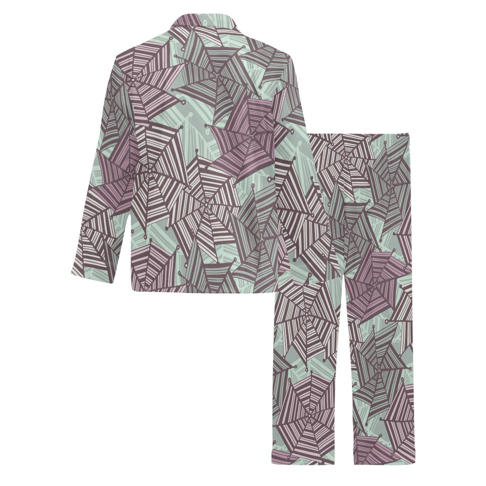 Spider web cobweb design color pattern Men's Long Pajama Set