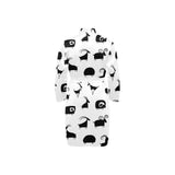 Goat ram pattern Men's Long Sleeve Belted Night Robe