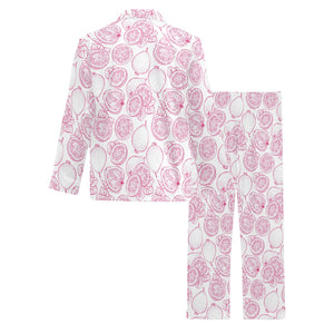 Sketch guava pattern Men's Long Pajama Set