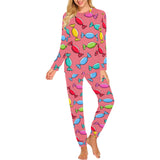 Colorful wrapped candy pattern Women's All Over Print Pajama Set