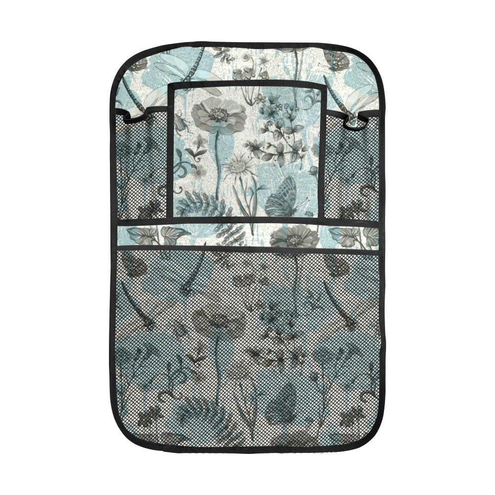 Dragonfly Butterfly Plants insect flower vintage s Car Seat Back Organizer