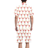 Daruma japanese wooden doll Men's V-Neck Short Pajama Set