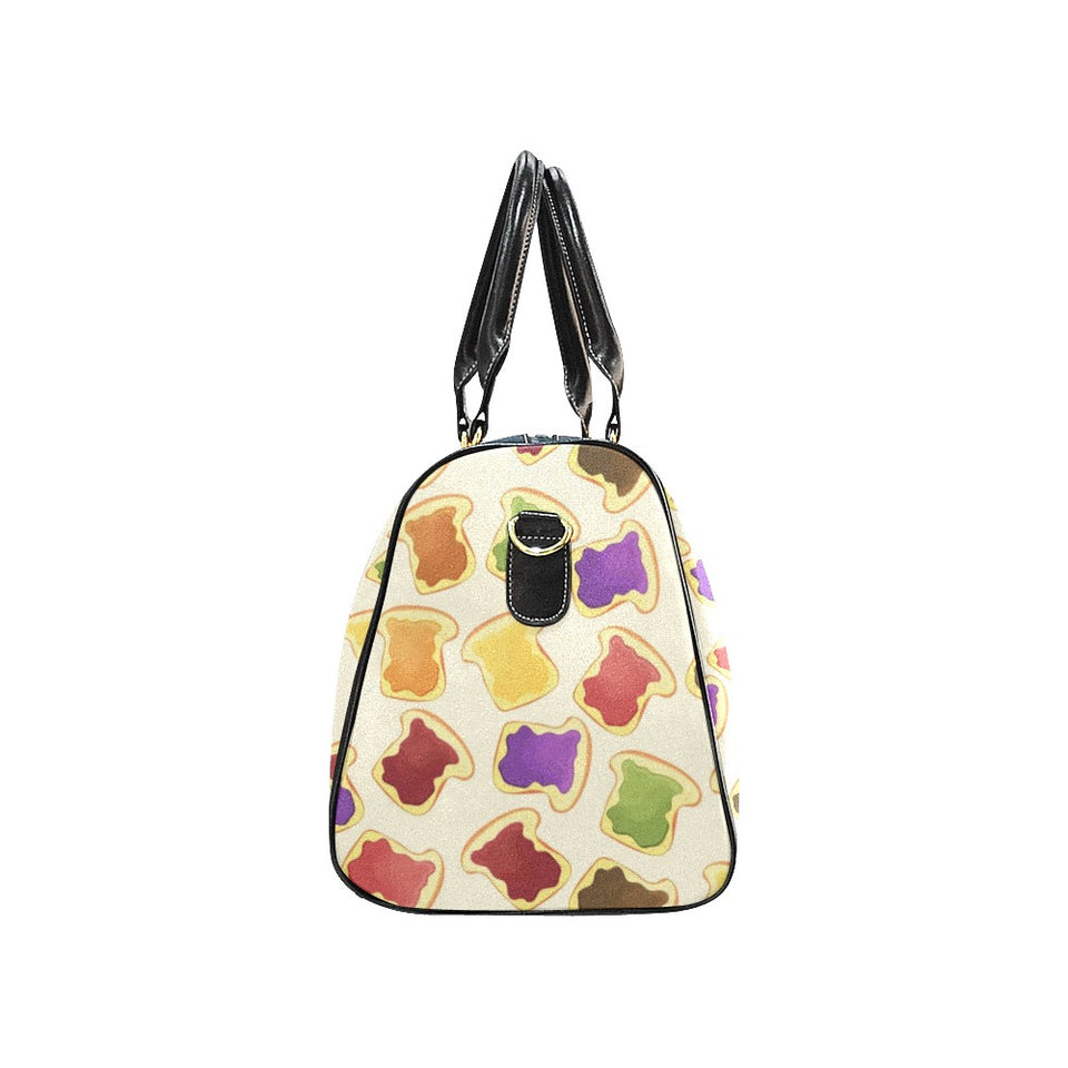 Bread Toast Pattern Print Design 02 Travel Bag