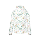 Cute Rhino pattern Women's Padded Hooded Jacket