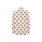 Ostrich Pattern Print Design 05 Women's Long Sleeve Polo Shirt