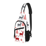 Deer tree snowflakes chrismas pattern All Over Print Chest Bag