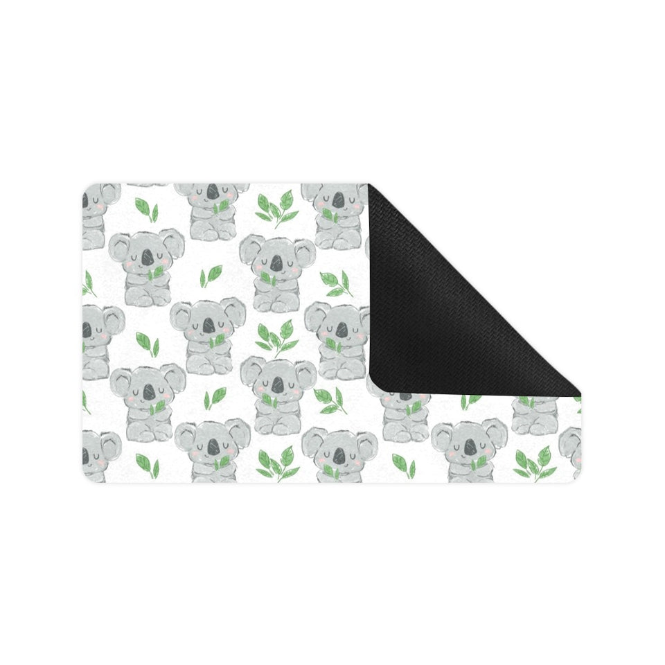 Hand drawn Koala leaves pattern Doormat