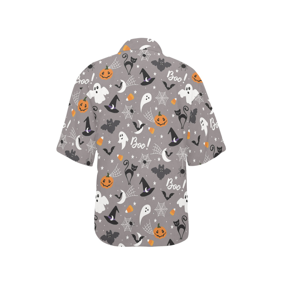 Halloween design pattern Women's All Over Print Hawaiian Shirt