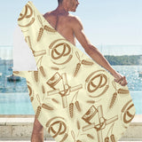 Windmill Wheat pattern Beach Towel