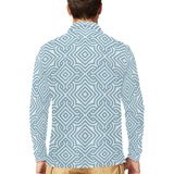 arabic pattern Men's Long Sleeve Polo Shirt