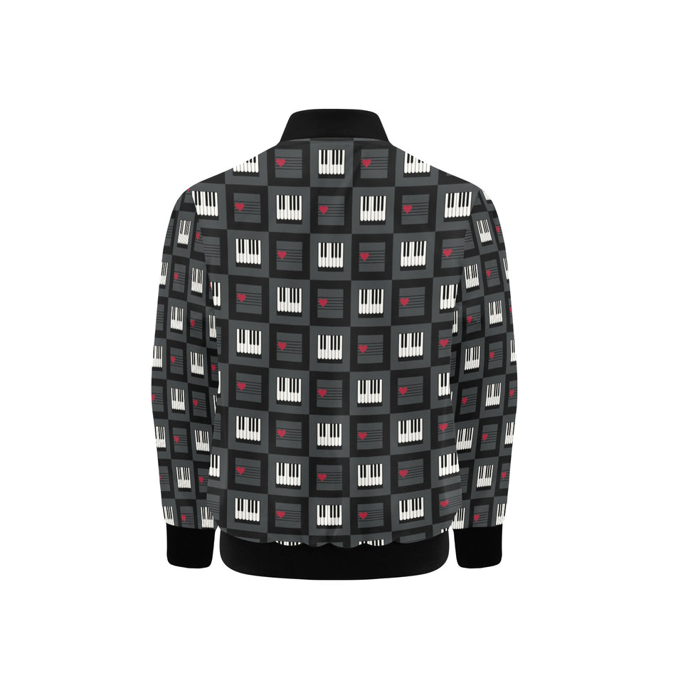 Piano Pattern Print Design 05 Kids' Boys' Girls' Bomber Jacket