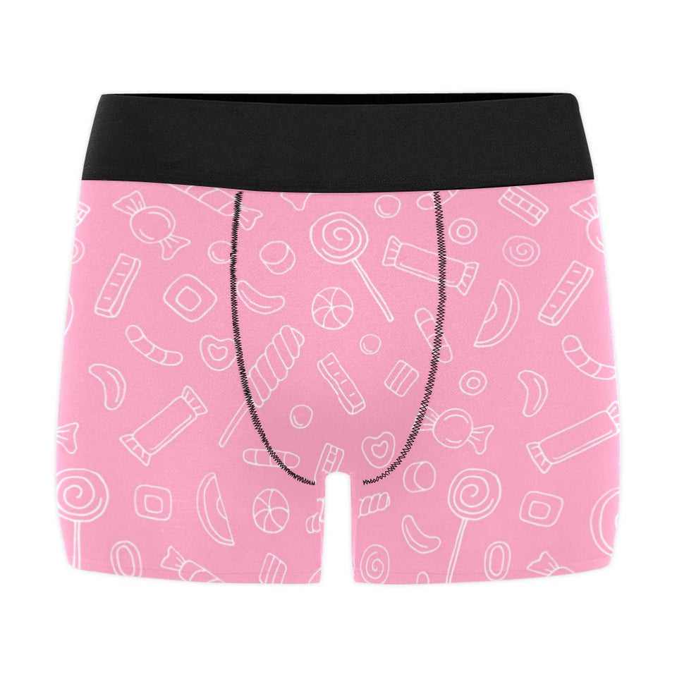 Sweet candy pink background Men's All Over Print Boxer Briefs Men's Underwear