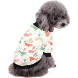 Cute whale pattern All Over Print Pet Dog Round Neck Fuzzy Shirt