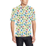 Chemistry Periodic Table Pattern Print Design 05 Men's All Over Print Polo Shirt