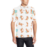 Cute Kangaroo pattern Men's All Over Print Polo Shirt